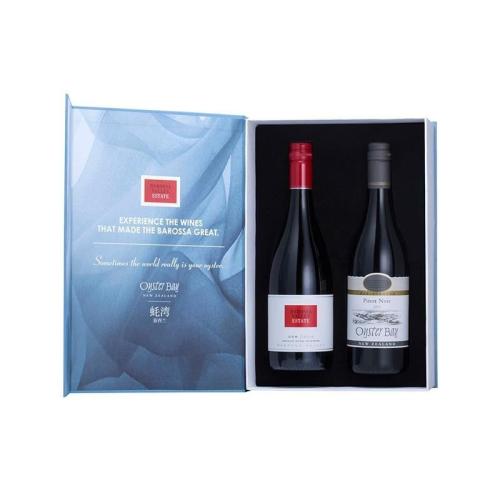 蚝湾黑皮诺红葡萄酒+巴罗萨谷酒庄GSM红葡萄酒礼盒套装